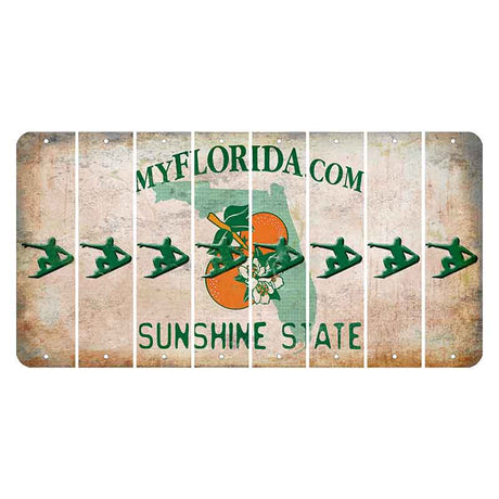 Florida Orange Blossom Cut License Plate Strips (Set of 8)