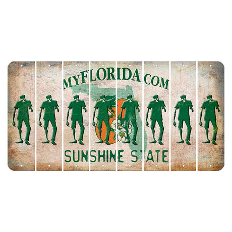 Florida Orange Blossom Cut License Plate Strips (Set of 8)