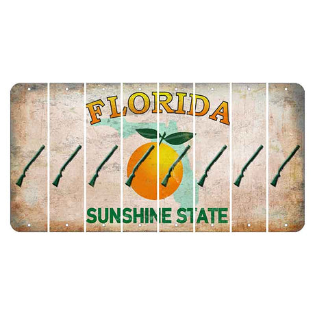 Florida Citrus Orange Cut License Plate Strips (Set of 8)