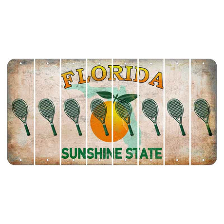 Florida Citrus Orange Cut License Plate Strips (Set of 8)