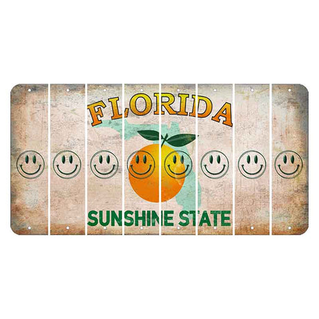 Florida Citrus Orange Cut License Plate Strips (Set of 8)