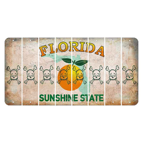 Florida Citrus Orange Cut License Plate Strips (Set of 8)