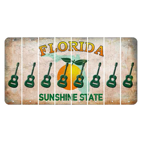 Florida Citrus Orange Cut License Plate Strips (Set of 8)