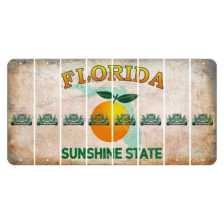 Florida Citrus Orange Cut License Plate Strips (Set of 8)