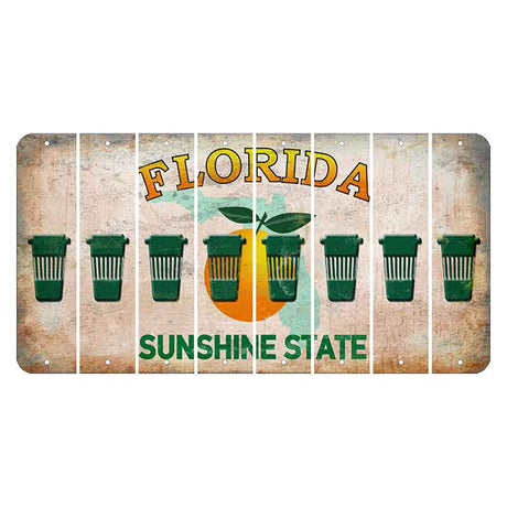 Florida Citrus Orange Cut License Plate Strips (Set of 8)