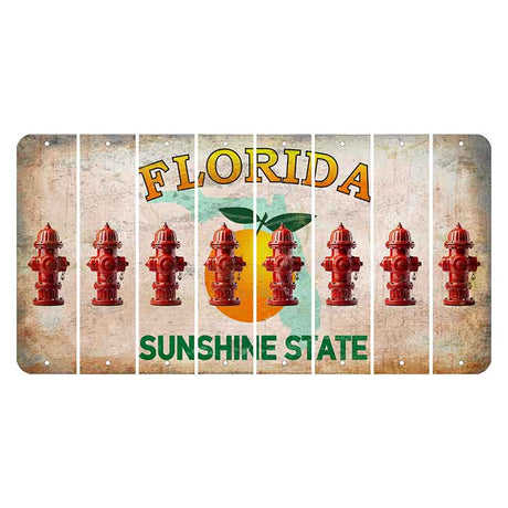 Florida Citrus Orange Cut License Plate Strips (Set of 8)