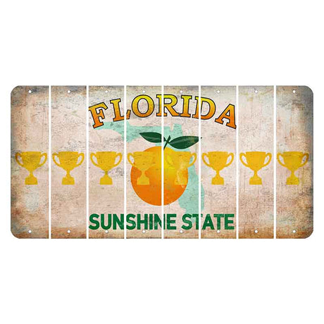 Florida Citrus Orange Cut License Plate Strips (Set of 8)