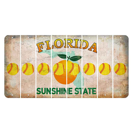 Florida Citrus Orange Cut License Plate Strips (Set of 8)