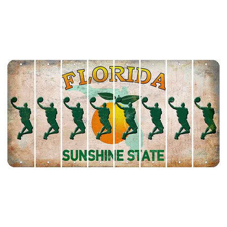 Florida Citrus Orange Cut License Plate Strips (Set of 8)