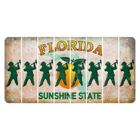 Florida Citrus Orange Cut License Plate Strips (Set of 8)