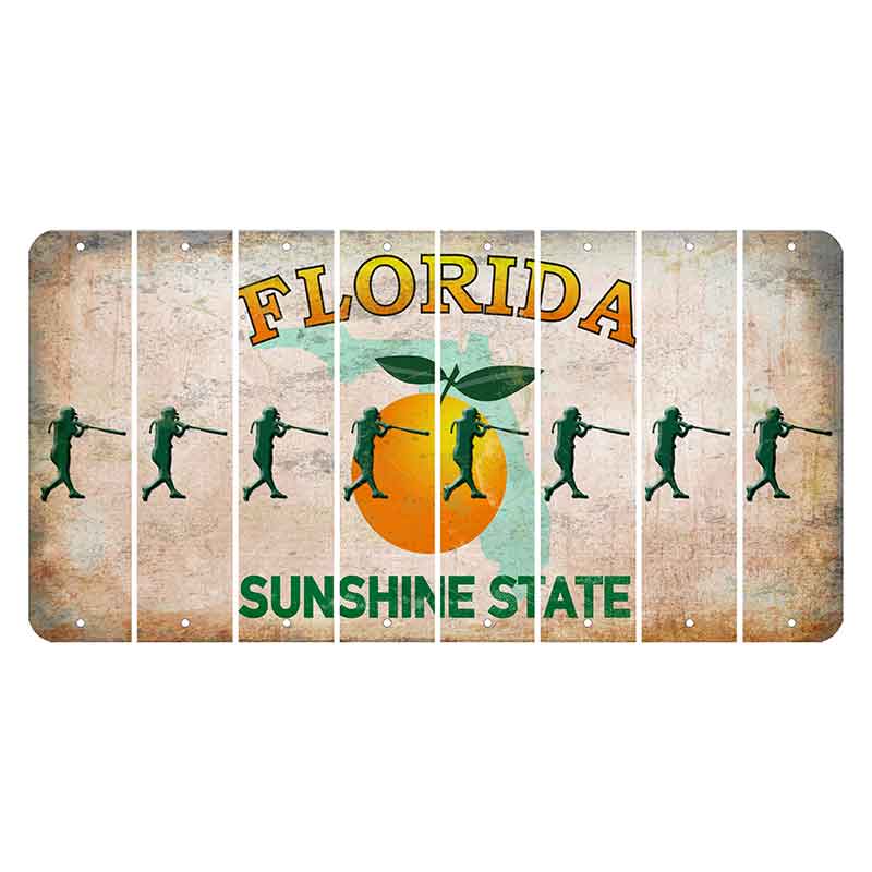 Florida Citrus Orange Cut License Plate Strips (Set of 8)