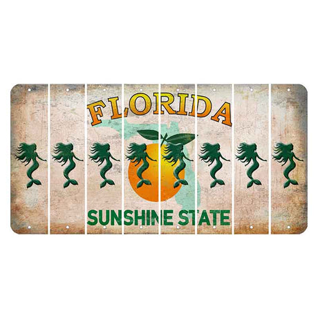 Florida Citrus Orange Cut License Plate Strips (Set of 8)