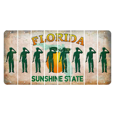 Florida Citrus Orange Cut License Plate Strips (Set of 8)