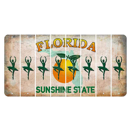 Florida Citrus Orange Cut License Plate Strips (Set of 8)