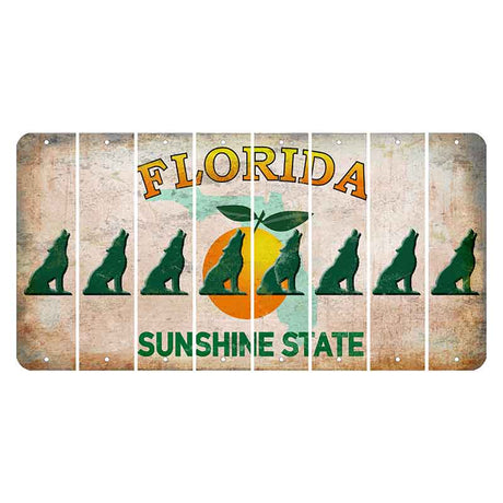 Florida Citrus Orange Cut License Plate Strips (Set of 8)