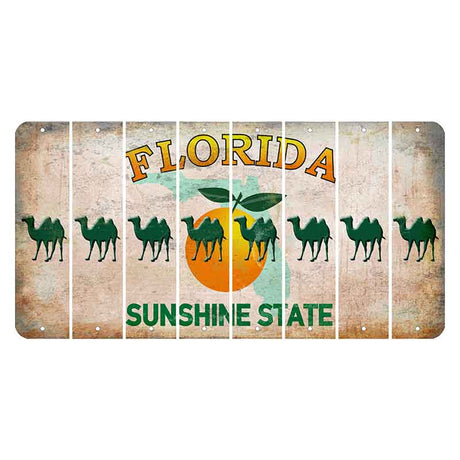 Florida Citrus Orange Cut License Plate Strips (Set of 8)