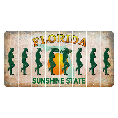 Florida Citrus Orange Cut License Plate Strips (Set of 8)