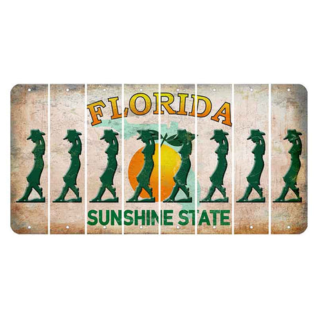 Florida Citrus Orange Cut License Plate Strips (Set of 8)