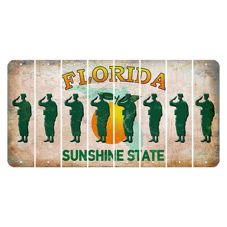 Florida Citrus Orange Cut License Plate Strips (Set of 8)