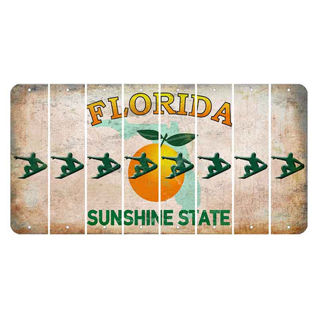 Florida Citrus Orange Cut License Plate Strips (Set of 8)