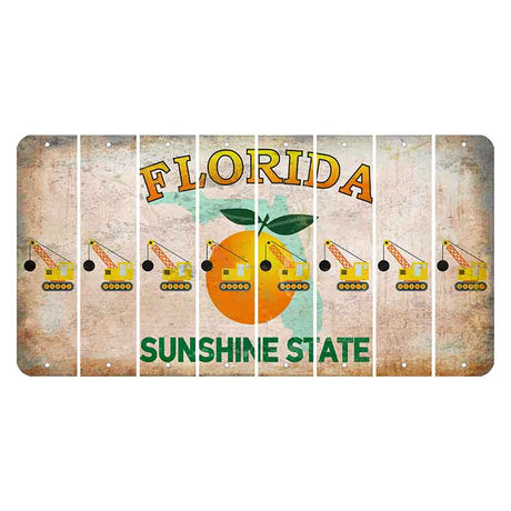 Florida Citrus Orange Cut License Plate Strips (Set of 8)