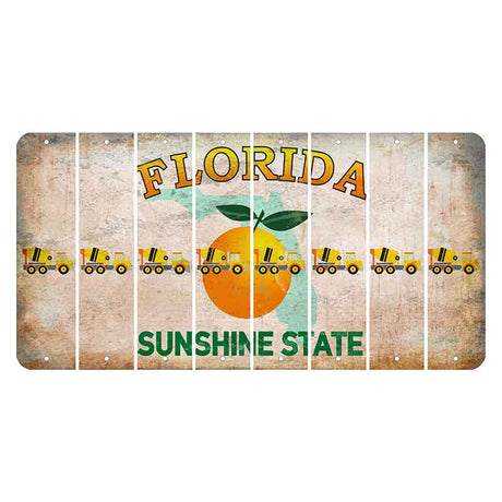 Florida Citrus Orange Cut License Plate Strips (Set of 8)