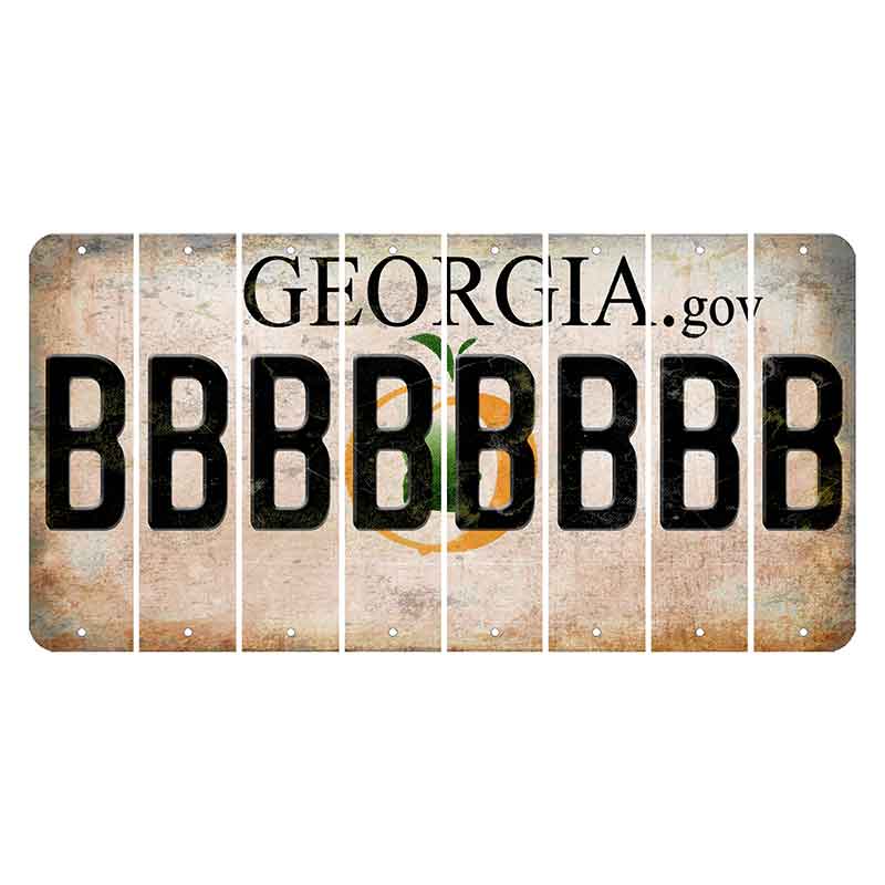 Georgia.gov Cut License Plate Strips (Set of 8) B