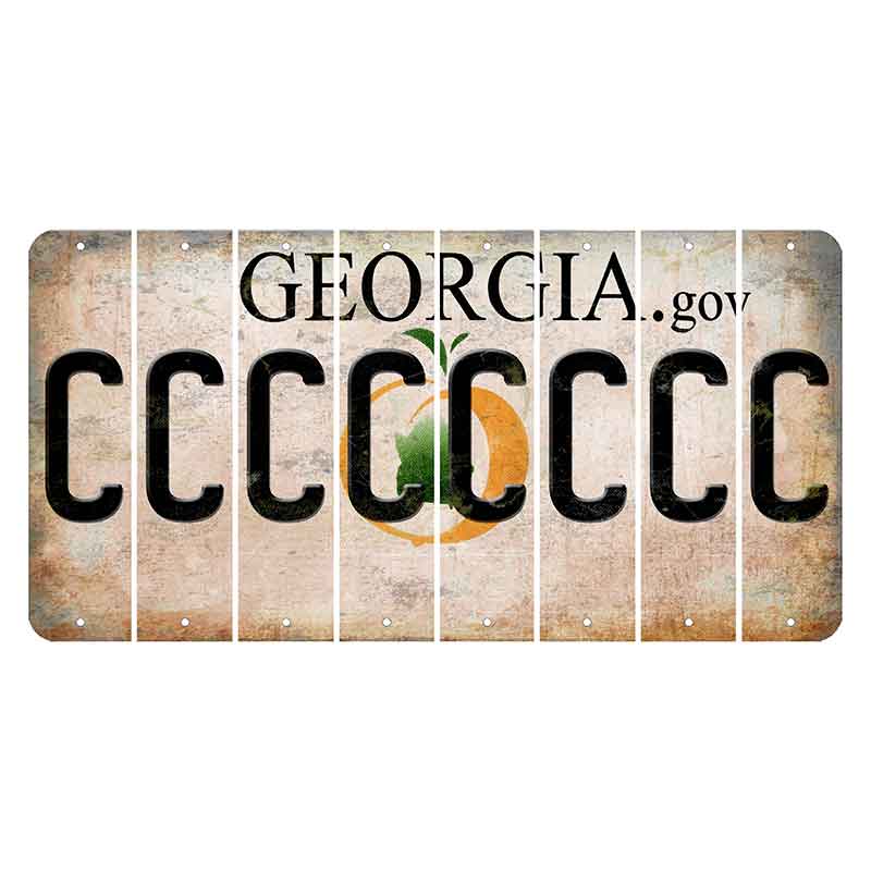 Georgia.gov Cut License Plate Strips (Set of 8)