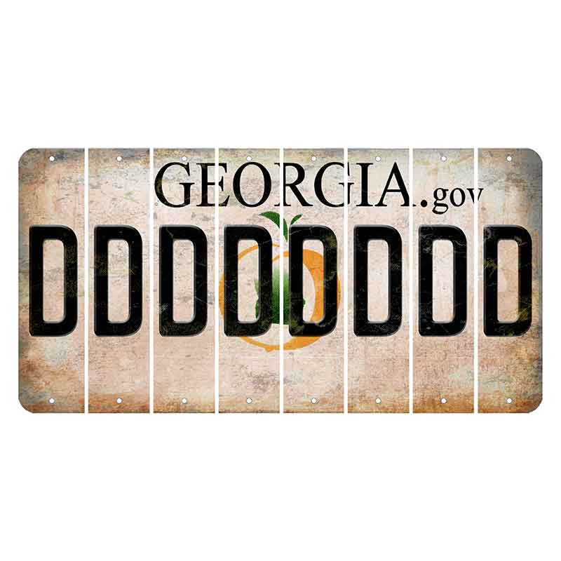 Georgia.gov Cut License Plate Strips (Set of 8)