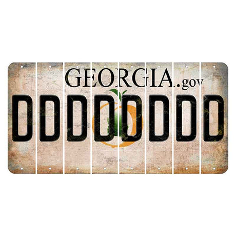 Georgia.gov Cut License Plate Strips (Set of 8)