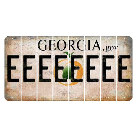 Georgia.gov Cut License Plate Strips (Set of 8)