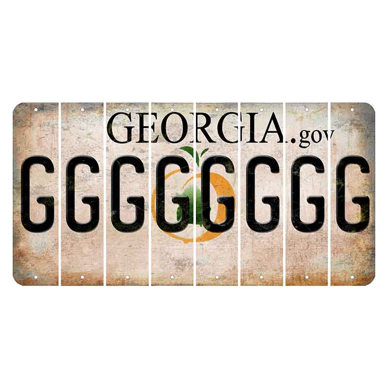 Georgia.gov Cut License Plate Strips (Set of 8)