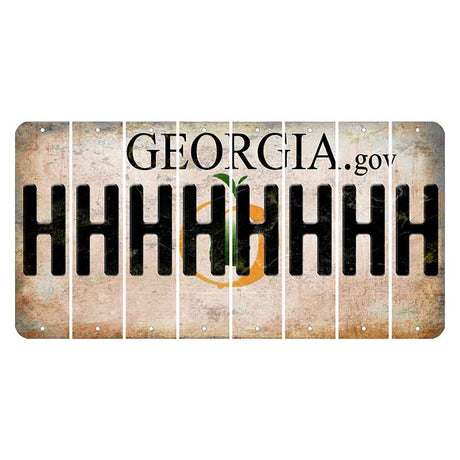 Georgia.gov Cut License Plate Strips (Set of 8)