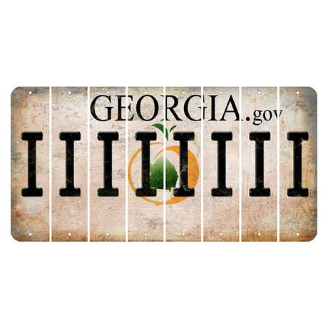 Georgia.gov Cut License Plate Strips (Set of 8)