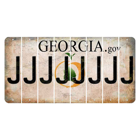 Georgia.gov Cut License Plate Strips (Set of 8)