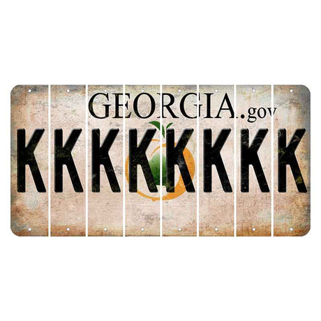 Georgia.gov Cut License Plate Strips (Set of 8)