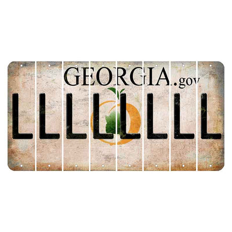 Georgia.gov Cut License Plate Strips (Set of 8)