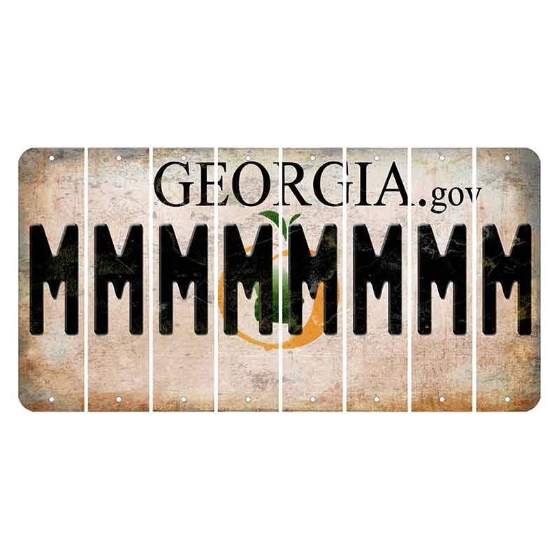 Georgia.gov Cut License Plate Strips (Set of 8)