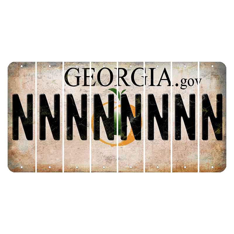 Georgia.gov Cut License Plate Strips (Set of 8)