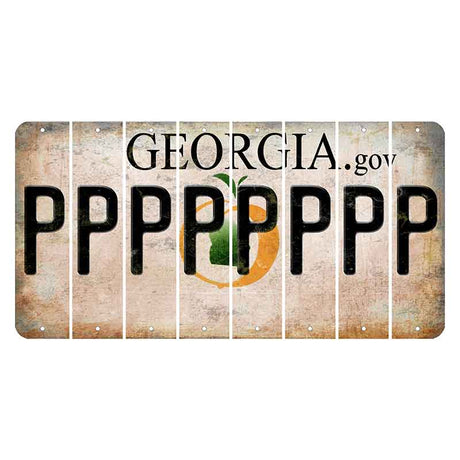 Georgia.gov Cut License Plate Strips (Set of 8)