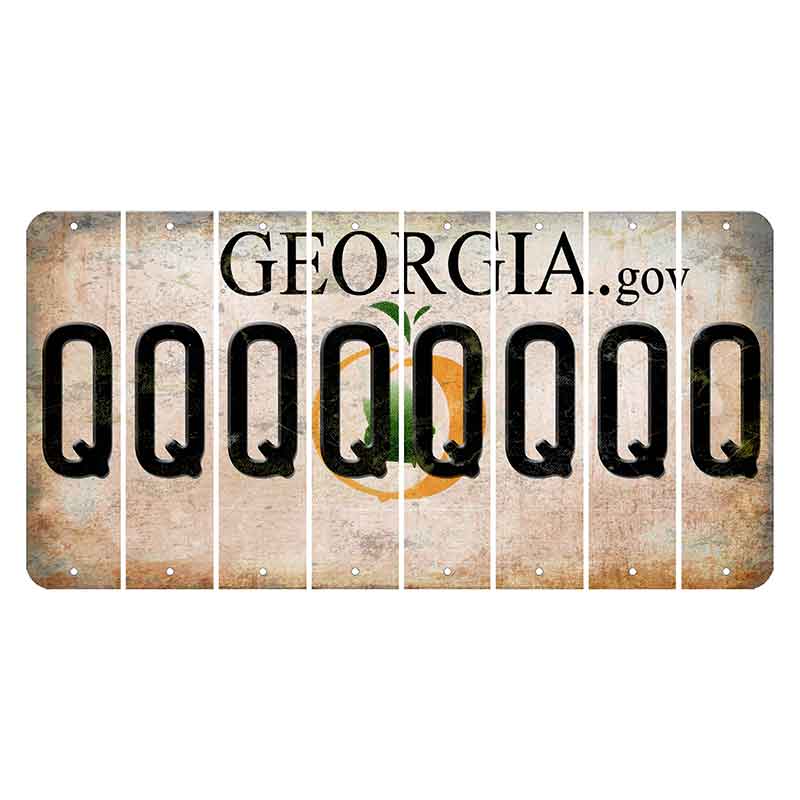 Georgia.gov Cut License Plate Strips (Set of 8)