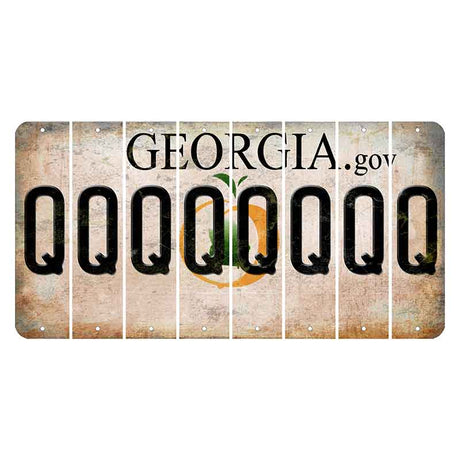 Georgia.gov Cut License Plate Strips (Set of 8)