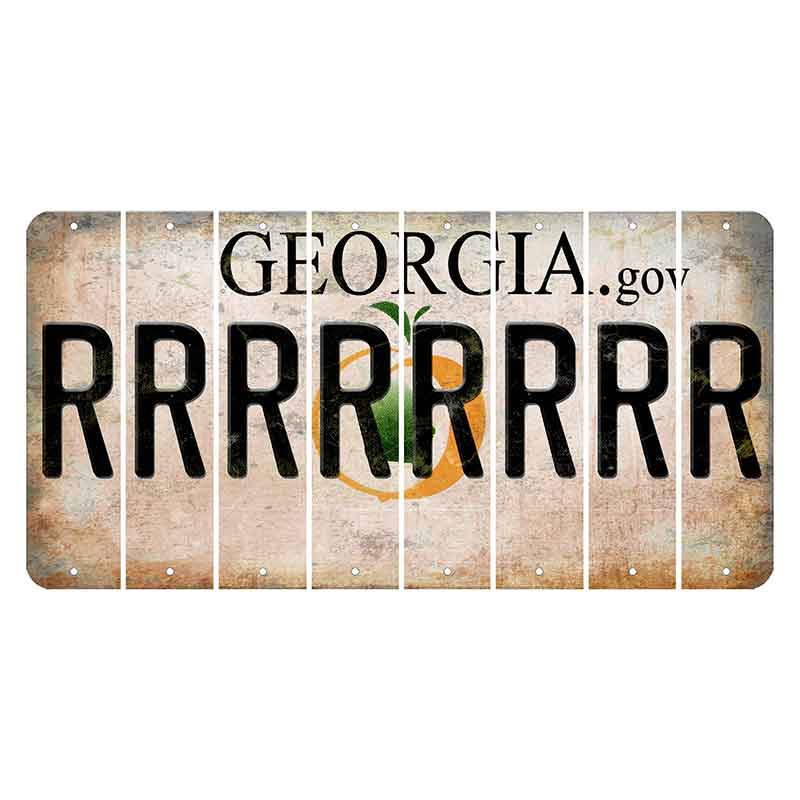 Georgia.gov Cut License Plate Strips (Set of 8)