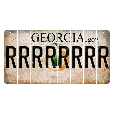 Georgia.gov Cut License Plate Strips (Set of 8)