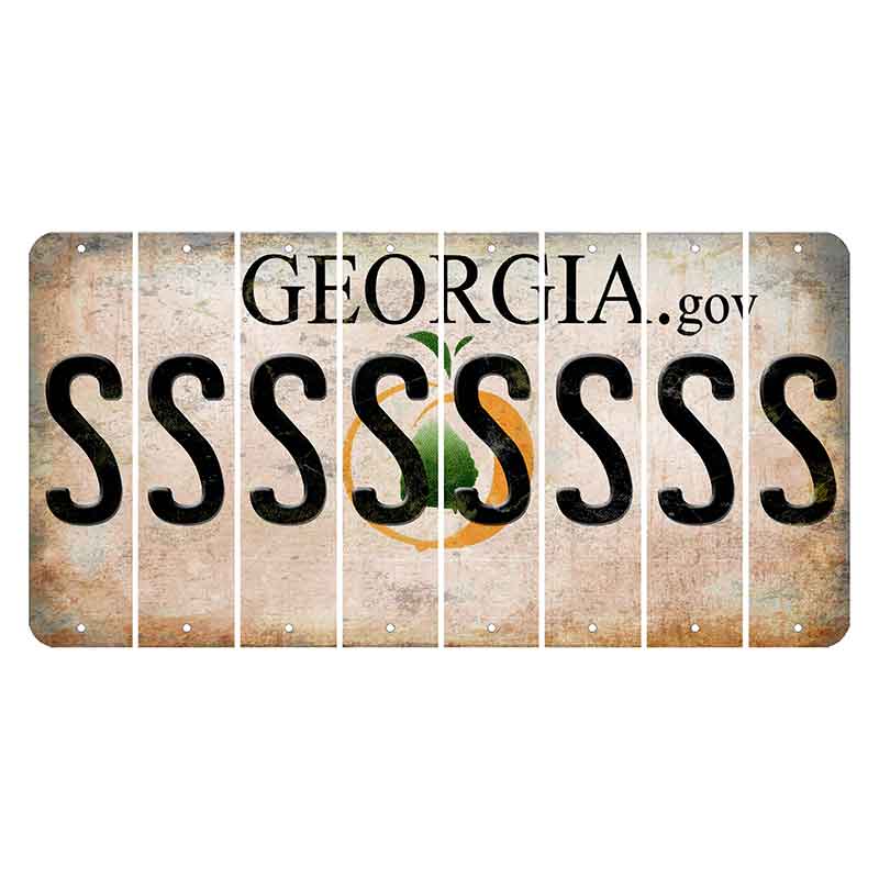 Georgia.gov Cut License Plate Strips (Set of 8)