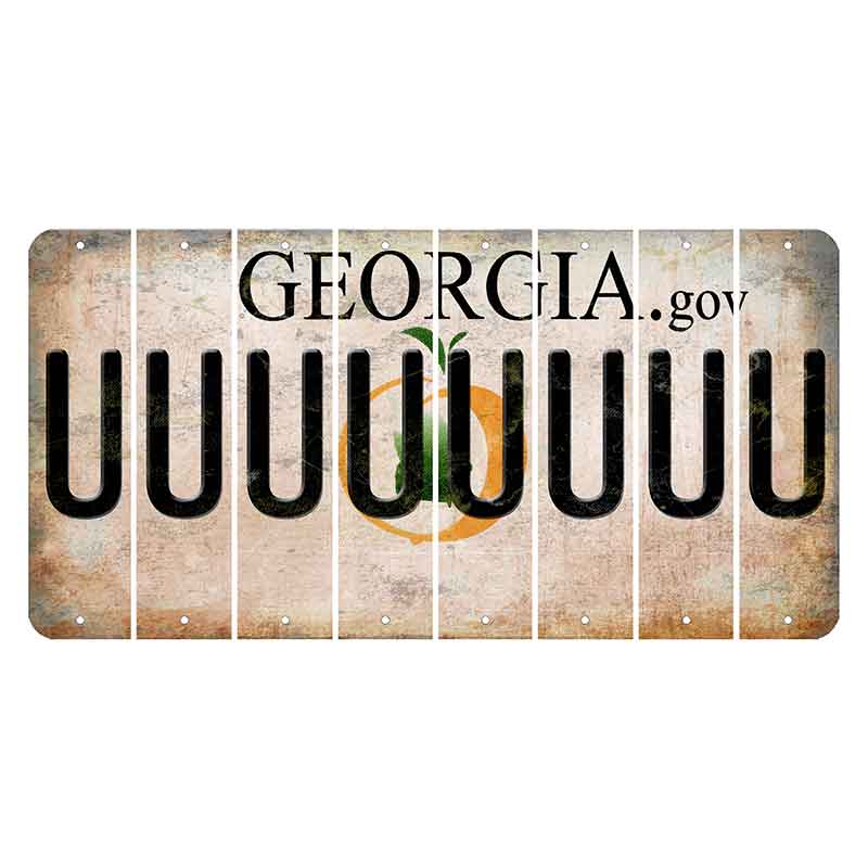 Georgia.gov Cut License Plate Strips (Set of 8)