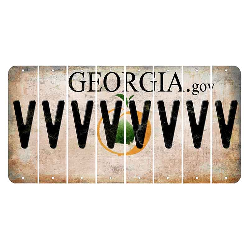 Georgia.gov Cut License Plate Strips (Set of 8)