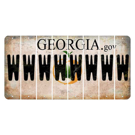 Georgia.gov Cut License Plate Strips (Set of 8)