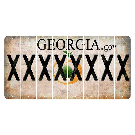 Georgia.gov Cut License Plate Strips (Set of 8)