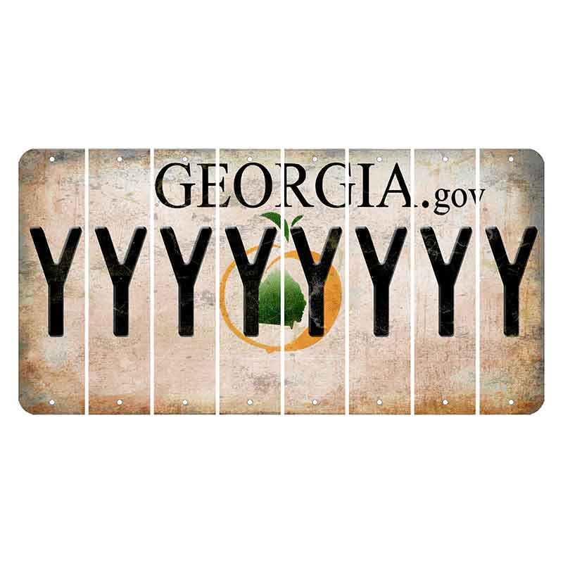Georgia.gov Cut License Plate Strips (Set of 8) Y